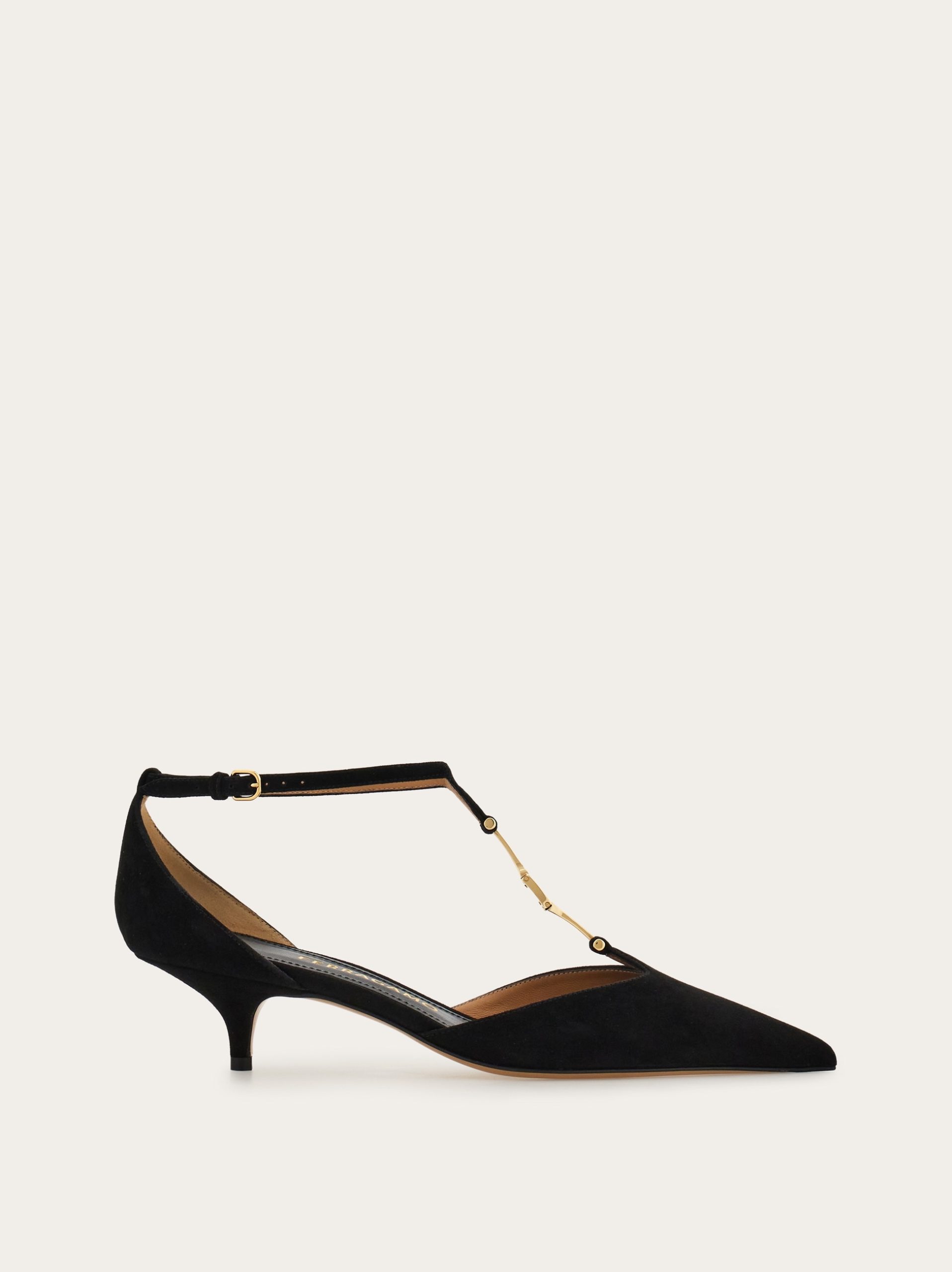 Ferragamo F buckle T-strap pump - Image 1